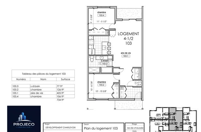 Aperçu du plan du logement 103