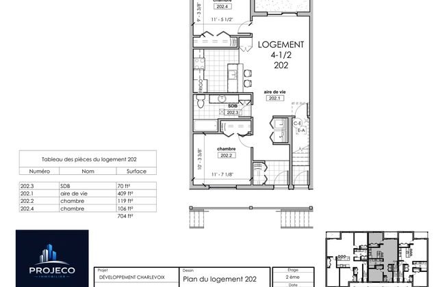 Aperçu du plan du logement 202