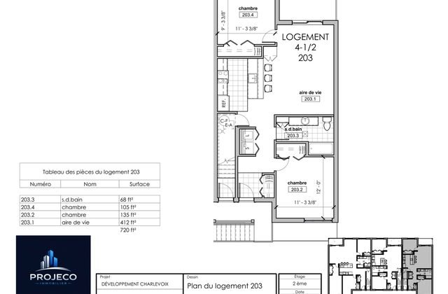 Aperçu du plan du logement 203